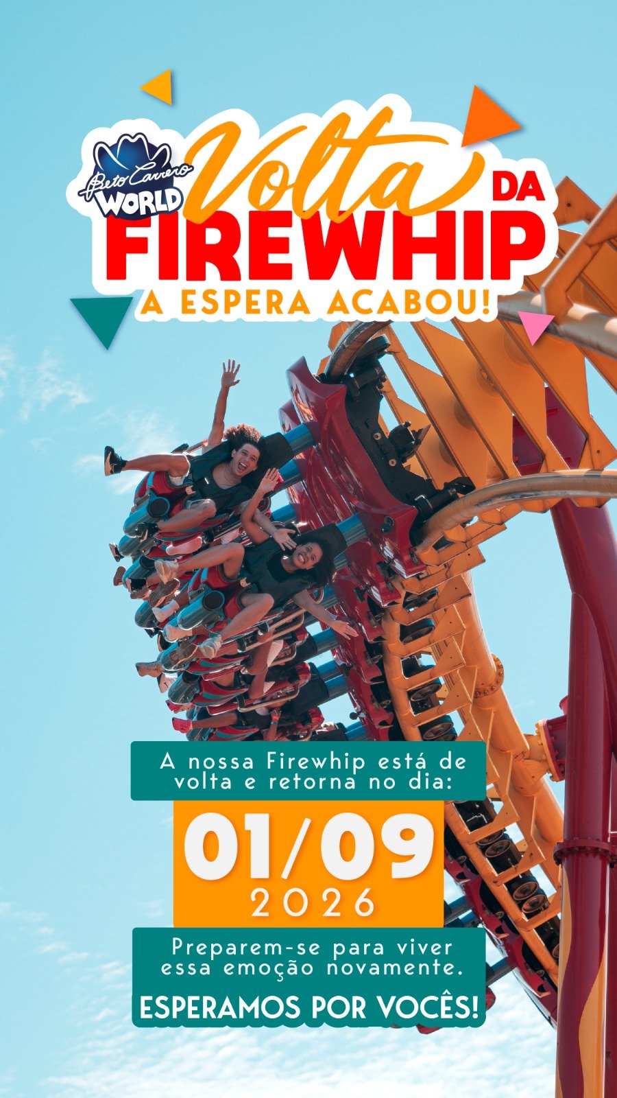 🔥🎢 A FIREWHIP ESTÁ DE VOLTA! 🎢🔥
